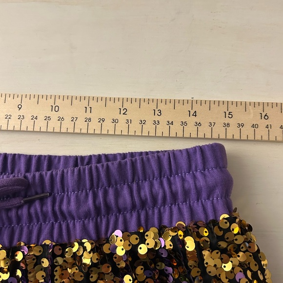 Bibi sequined joggers, Mardi Gras colors, purple, green and gold. Women’s large. - Picture 3 of 7
